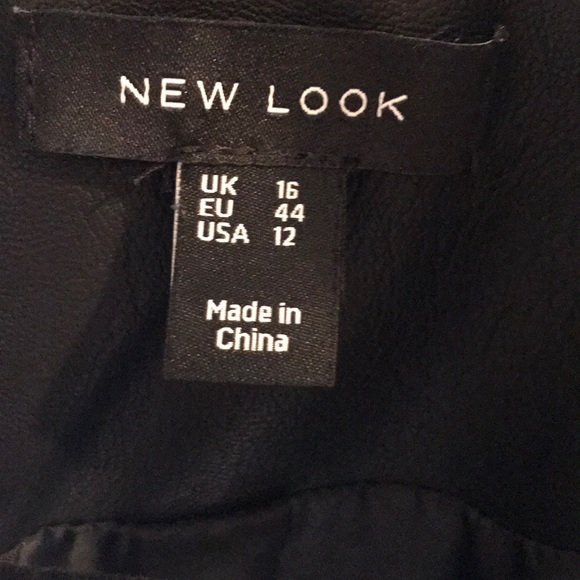 New Look ASOS Black Cropped Leather Jacket - Picture 4 of 12